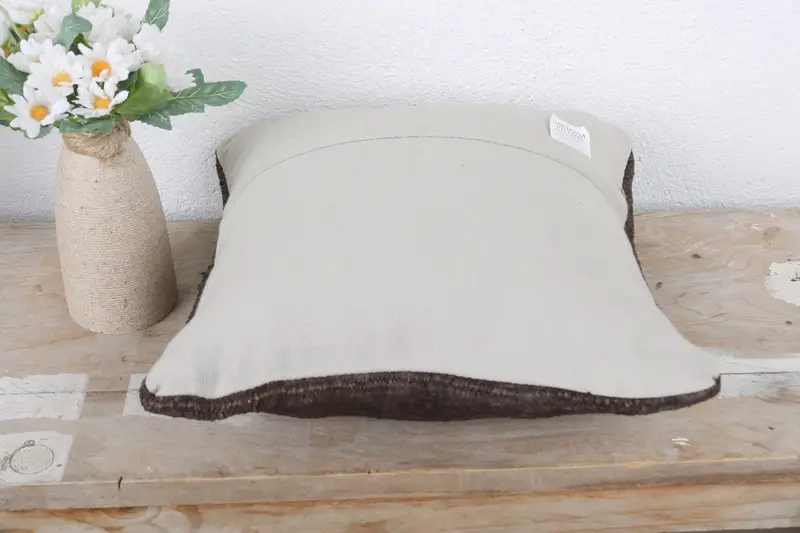 Southwestern Cushion Cover, Pillow for Sofa, Boho Pillow Sham Cover, Boho Pillow, Pillow Sham, 12x12 Brown Pillow Case, Bright Pillow - 7