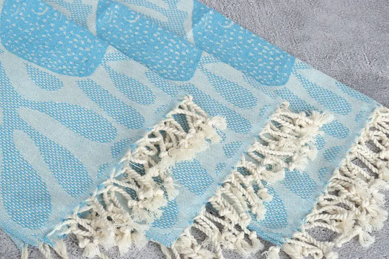 Personalized Kitchen Towel, 40x18 Cotton Whale Design Towel, Wedding Hand Made Gift, Monogrammed Hand Towel, Turkish Hand Towel, Bridesmaid Favors - 6