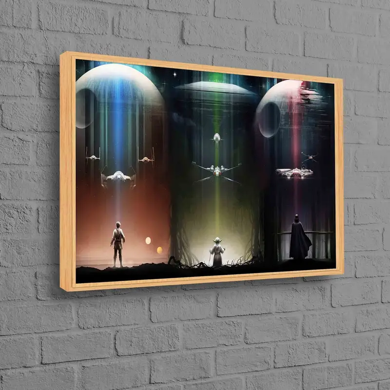 Stellar Canvas: Mejor película Space Worlds Warm Art Print