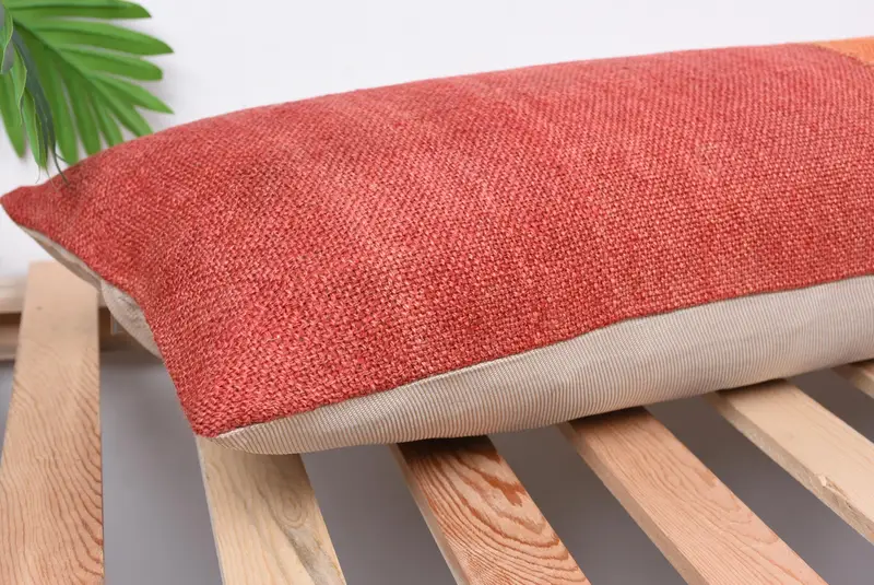 Vintage Kilim Pillow, Patio Pillow, Nautical Throw Pillow Cover, Pillow for Couch, Boho Pillow, Cushion Case, 12x36 Red Cushion - 6