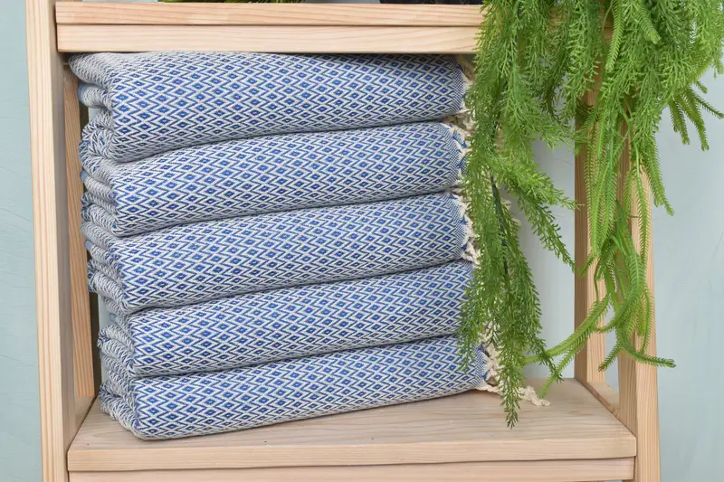 70x40 Cotton Diamond Towel, Birthday Gift, Quick-dry peshtemal, Summer Towel, Beach Towel Bulk, Thin and lightweight Turkish peshtemal, Luxury towel - 2