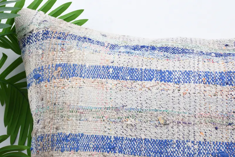 Patio Cushion Cover, Pillow Cover, Couch Pillow Cover, Vintage Pillow, Antique Pillows, 24x24 Blue Pillow Cover, Turkish Pillow - 2