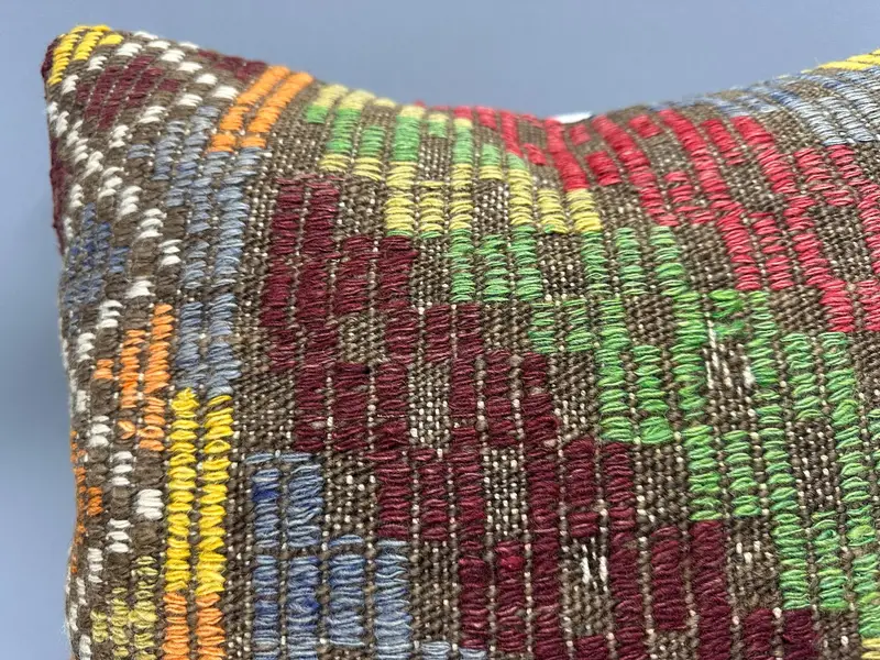 Gift Pillow, Cushion Case, 18x18 Green Pillow, Pillow for Couch, Nomadic Cushion Case, Pastel Cushion Case, Vintage Kilim Throw Pillow - 5