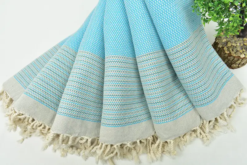 Organic Towel, Turkish Towel Hand Towel, Anniversary Gift For Her, Monogram Kitchen Towel, 36x20 Cotton Striped Towel, Gym Towel, Turkish Tea Towel - 4