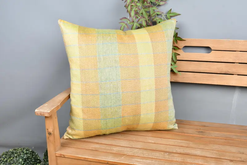 Shabby Chic Pillow, 24x24 Orange Cushion, Pillow for Sofa, Cushion Case, Toss Cushion, Home Decor Pillow, Vintage Kilim Throw Pillow - 1