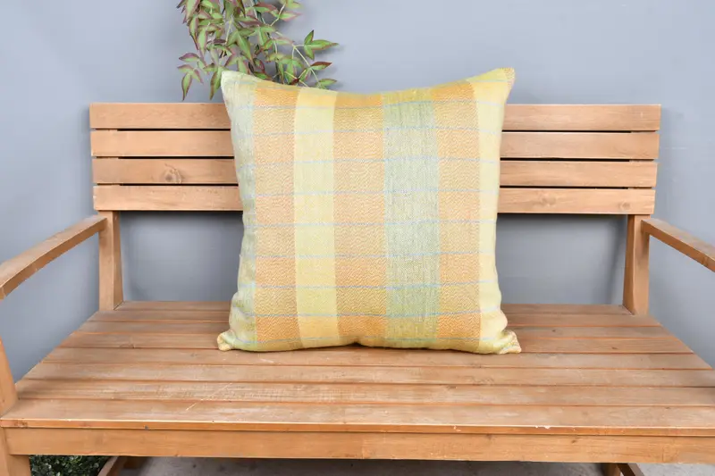 Shabby Chic Pillow, 24x24 Orange Cushion, Pillow for Sofa, Cushion Case, Toss Cushion, Home Decor Pillow, Vintage Kilim Throw Pillow - 6