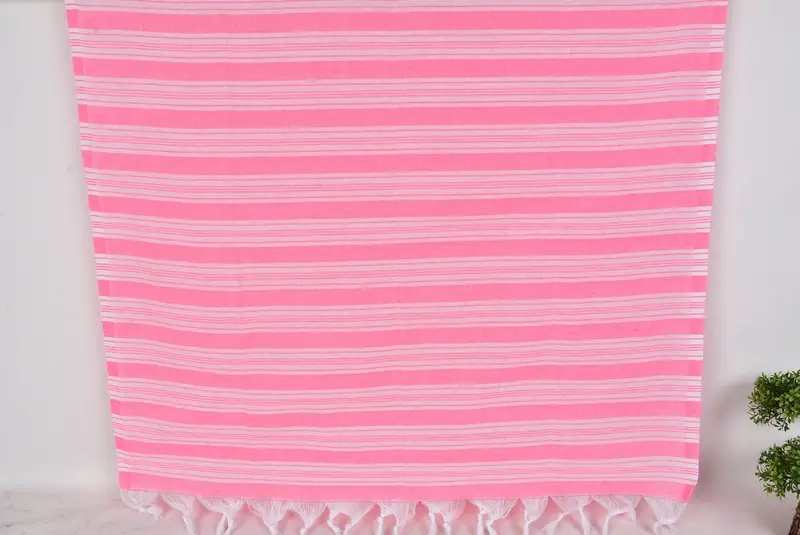 Monogram Turkish Towel, Embroidered Turkish Towel, Spa Gift, 70x40 Cotton Striped Towel, Scarf Towel, Sand-resistant towel, Monogrammed Beach Towel - 6