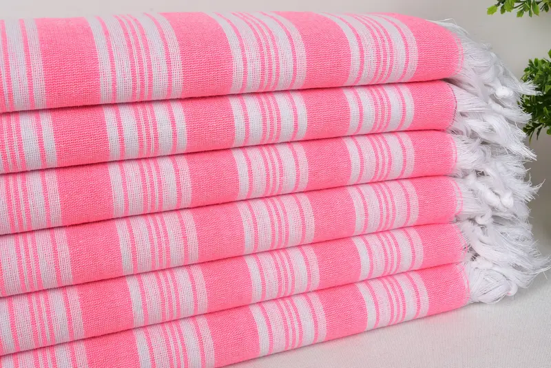 Monogram Turkish Towel, Embroidered Turkish Towel, Spa Gift, 70x40 Cotton Striped Towel, Scarf Towel, Sand-resistant towel, Monogrammed Beach Towel - 3