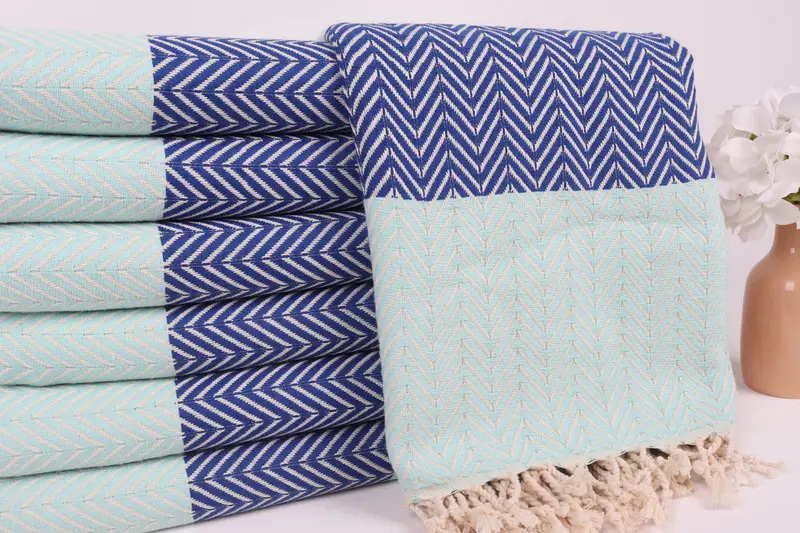 Valentines Day Gift Idea, Turkish Towel Beach, 70x40 Cotton Chevron Towel, Personalized Turkish Towel, Bachelorette Beach Towel, Hammam towel - 2