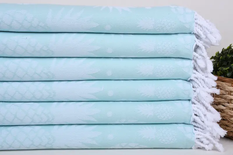Soft towel, 70x36 Cotton Pineapple Design Towel, Bath towel, Valentines Day Gift For Him, Bridesmaid Gifts, Luxury Turkish peshtemal beach towel - 4