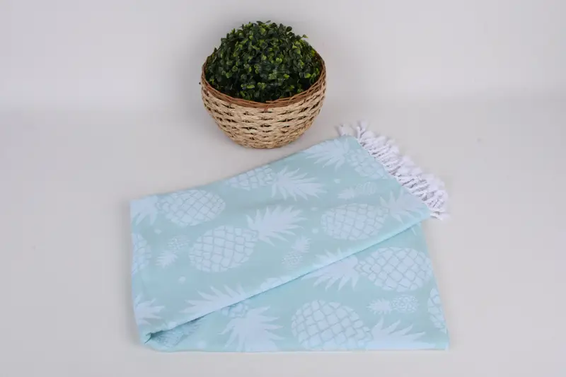 Soft towel, 70x36 Cotton Pineapple Design Towel, Bath towel, Valentines Day Gift For Him, Bridesmaid Gifts, Luxury Turkish peshtemal beach towel - 6