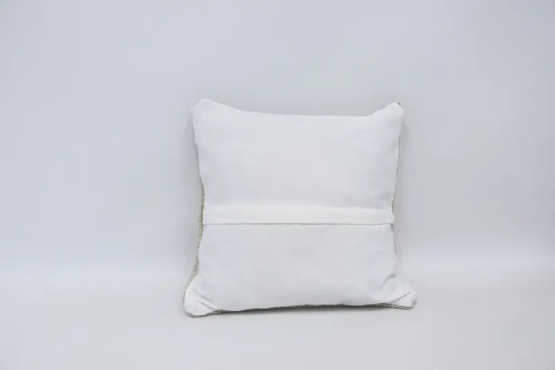 16x16 White Cushion Case, Vintage Pillow, Kilim Pillow Cover, Handmade Kilim Cushion, Bolster Pillow Sham, Cushion Cover, Garden Cushion Case - 6
