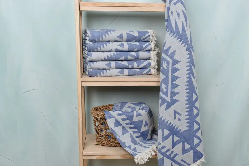 Custom Turkish Towel, Gift For Coworker, Beach Towel Monogram, 76x40 Cotton Geometric Towel, Bridesmaid Gift, Absorbent towel, Wedding Gifts Towel - 4