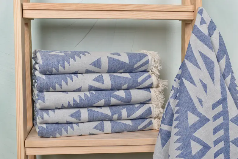 Custom Turkish Towel, Gift For Coworker, Beach Towel Monogram, 76x40 Cotton Geometric Towel, Bridesmaid Gift, Absorbent towel, Wedding Gifts Towel - 2