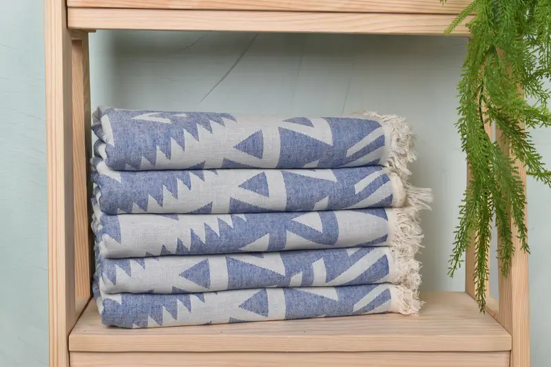Custom Turkish Towel, Gift For Coworker, Beach Towel Monogram, 76x40 Cotton Geometric Towel, Bridesmaid Gift, Absorbent towel, Wedding Gifts Towel - 3