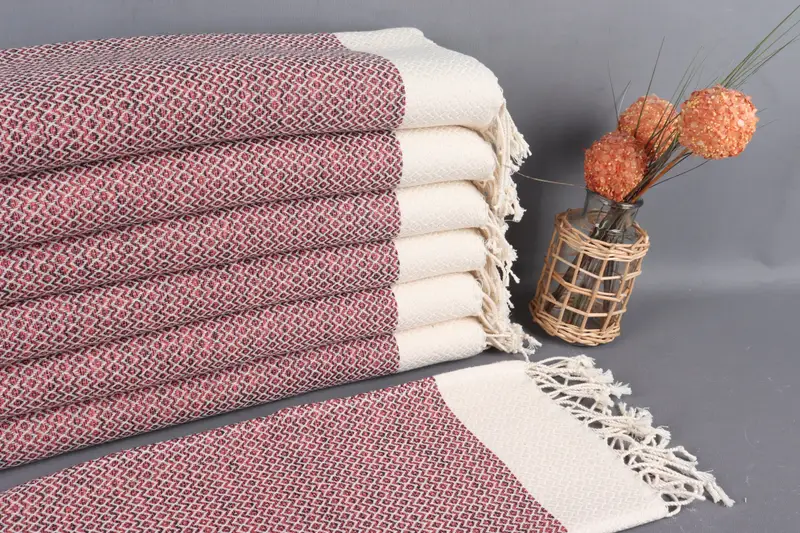 Turkish Hand Towel Organic Cotton Beige, 20x40 Inches