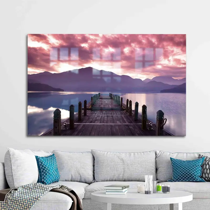 Printed Glass: Seascape & Sunset Nature Landscape Design