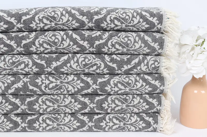 40x24 Cotton Baroque Towel, Monogrammed Hand Towel, Personalized Gift For Him, Monogram Kitchen Towel, Small Bath Towels, Best Friend Wedding Gift - 4