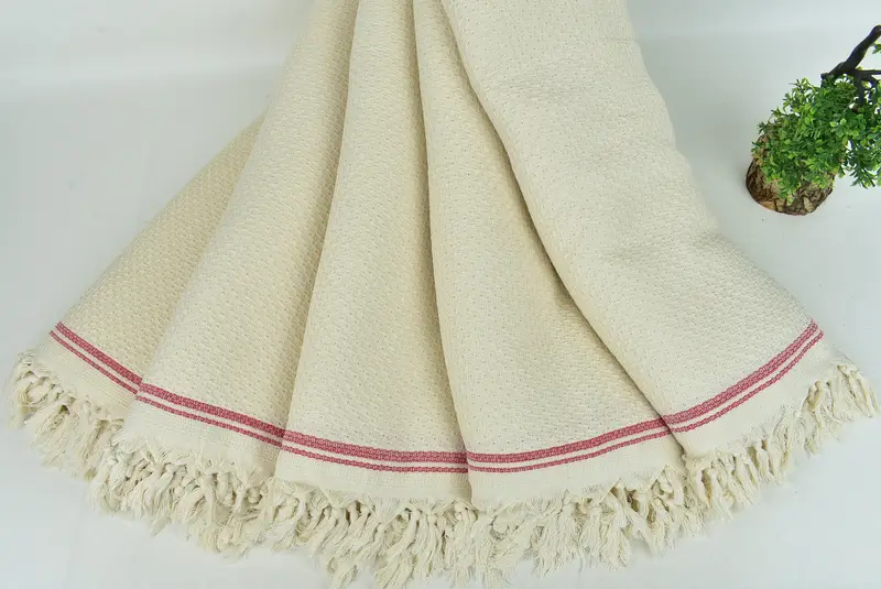 Bridal Shower Gift, Personalized Gifts, Personalized Blanket, 94x92 Cotton Striped Towel, Throw Blankets for Couch, Turkish Towel Beach Blanket - 4