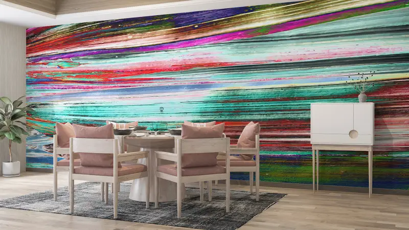 Modern Wall Painting,Wall Paper Peel and Stick,Modern Wall Paper,Colorful Painting,Custom Wall Paper,Contemporary Wall Painting, - 7