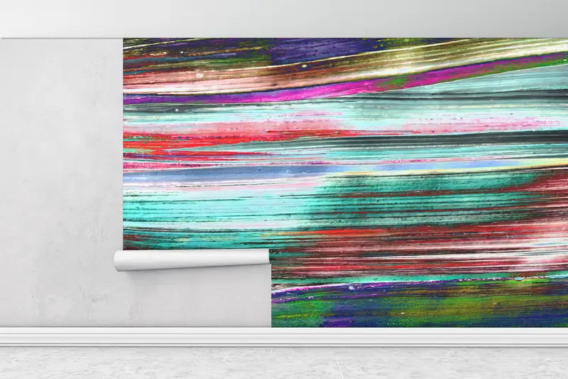 Modern Wall Painting,Wall Paper Peel and Stick,Modern Wall Paper,Colorful Painting,Custom Wall Paper,Contemporary Wall Painting, - 1