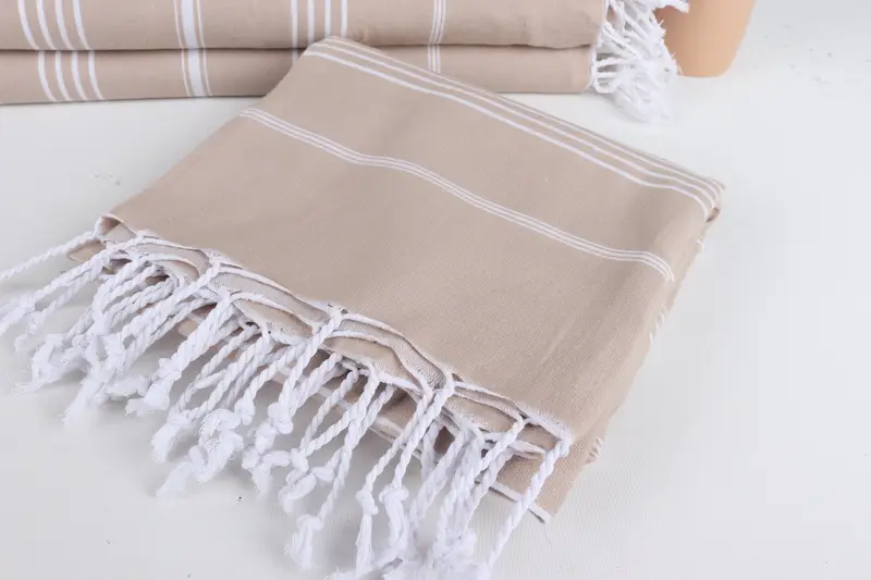 Bridesmaid Gifts, Unique Gift, Beach Wedding Favor, Bachelorette Party Gift, Handwoven Turkish Towel, Bachelorette Gifts, 70x40 Cotton Striped Towel - 5