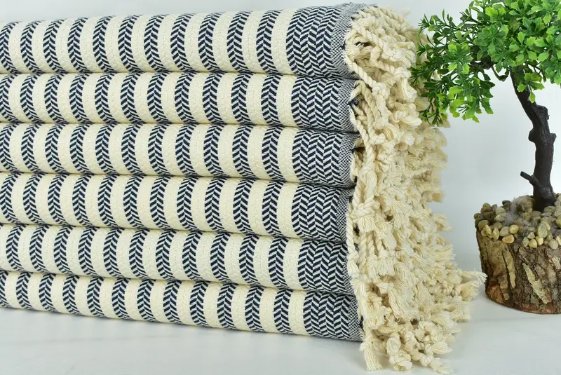 Sand-resistant towel, Turkish Beach Towel Bulk, Baby Boy Gift, Personalized Bridesmaid Gift, 70x40 Cotton Chevron Towel, Bachelorette Party Gifts - 3