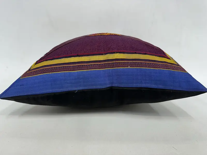 Handmade Kilim Cushion, 18x18 Purple Pillow Case, Boho Pillow, Turkish Rugs Pillow Sham, Antique Pillows, Pillow Case, Southwestern Pillow Sham - 5