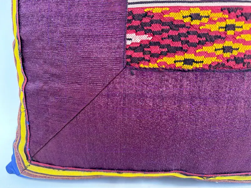 Handmade Kilim Cushion, 18x18 Purple Pillow Case, Boho Pillow, Turkish Rugs Pillow Sham, Antique Pillows, Pillow Case, Southwestern Pillow Sham - 2