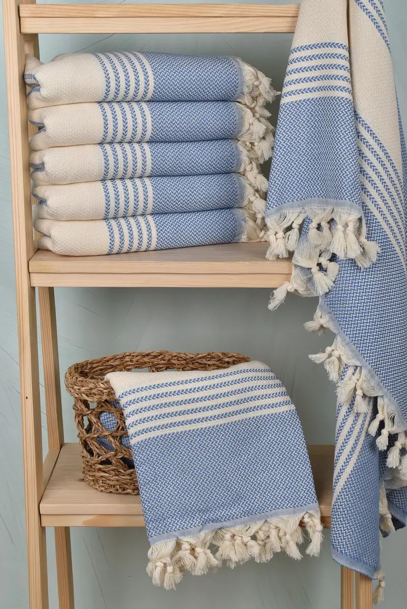 Bridal Party Gifts, Bath towel, Organic Towel, 70x40 Cotton Striped Towel, Gift For Him, Summer Gift, Scarf Towel, Personalized Turkish Beach Towel - 3