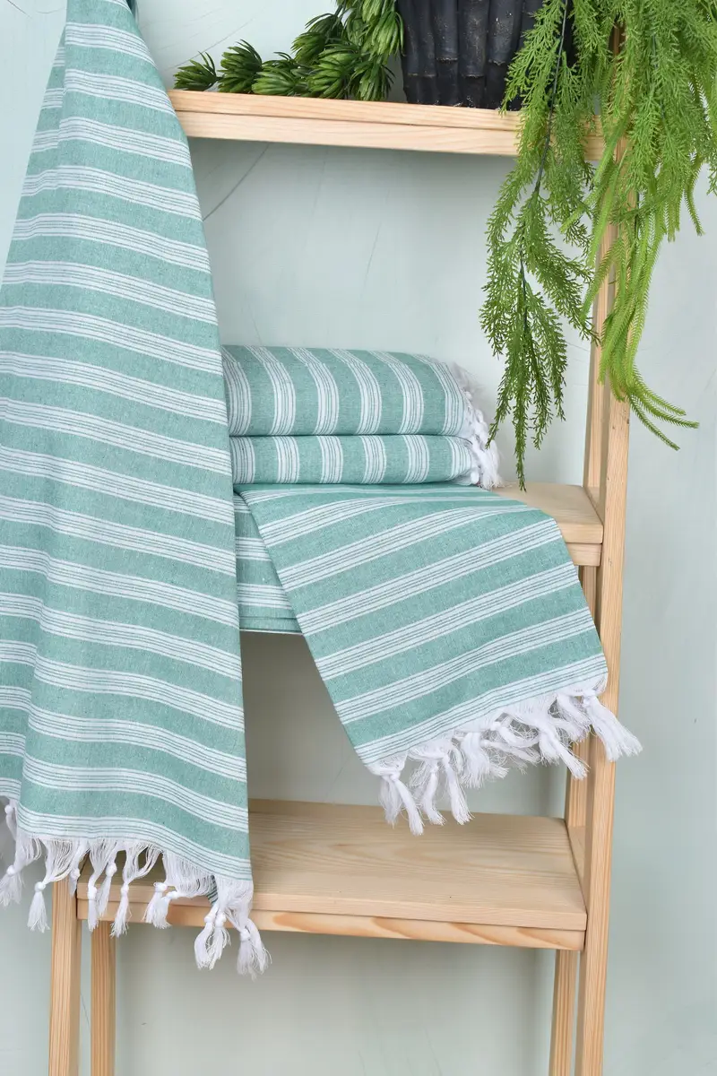 Bachelorette Party Decorations, Handmade Gift, Maid Of Honor Gift, 70x40 Cotton Striped Towel, Handwoven Turkish bath towel, Gifts For Him - 6