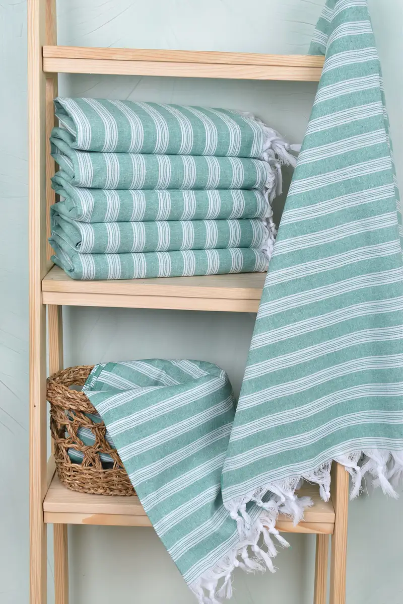 Bachelorette Party Decorations, Handmade Gift, Maid Of Honor Gift, 70x40 Cotton Striped Towel, Handwoven Turkish bath towel, Gifts For Him - 3