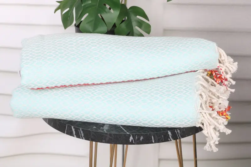 Peshtemal beach towel with unique design, Quick-dry peshtemal, Custom Beach Towel, Travel towel, 70x40 Cotton Diamond Towel, Bridal Shower Gifts - 3