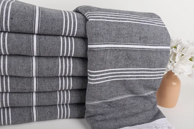Bachelorette Party Favor, Bachelorette Party Items, Personalized Turkish Towel, 70x36 Cotton Striped Terry Towel, Fouta towel, Sand-resistant towel - 2