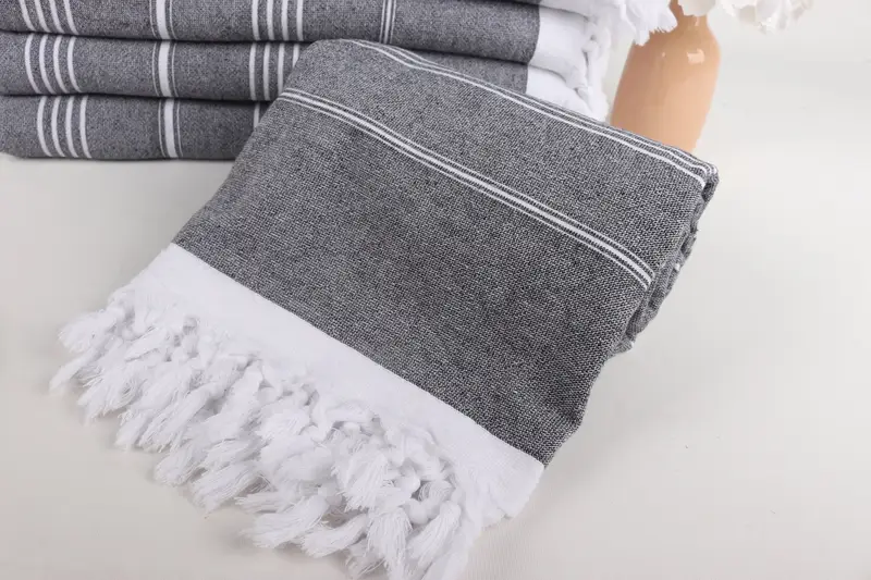 Bachelorette Party Favor, Bachelorette Party Items, Personalized Turkish Towel, 70x36 Cotton Striped Terry Towel, Fouta towel, Sand-resistant towel - 4
