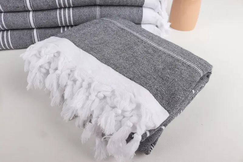 Bachelorette Party Favor, Bachelorette Party Items, Personalized Turkish Towel, 70x36 Cotton Striped Terry Towel, Fouta towel, Sand-resistant towel - 5
