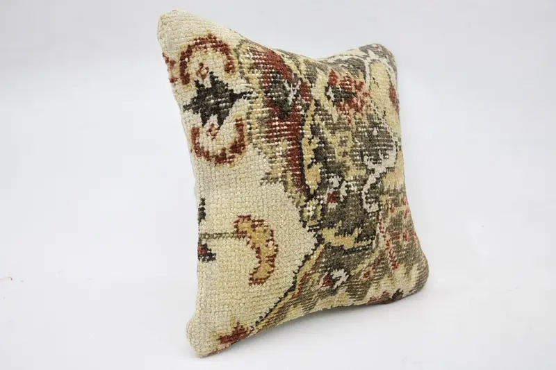 Cushion, Outdoor Throw Cushion Case, Handmade Kilim Cushion, Designer Throw Pillow, 12x12 Beige Cushion Case, Home Decor Pillow, Gift Pillow - 2