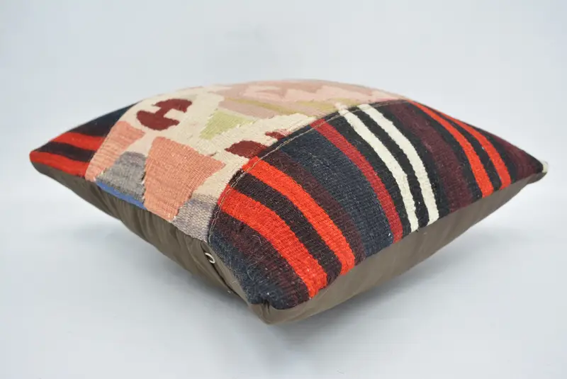 Gift Pillow, Cushion, Home Decor Pillow, Accent Cushion Case, Kilim Pillow Cover, 14x14 Pink Pillow Case, Southwestern Pillow Case - 6