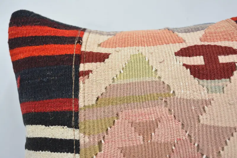 Gift Pillow, Cushion, Home Decor Pillow, Accent Cushion Case, Kilim Pillow Cover, 14x14 Pink Pillow Case, Southwestern Pillow Case - 2