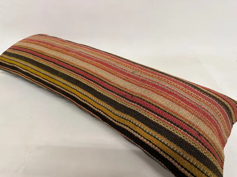 Home Decor Pillow, Kilim Pillow Cover, 12x36 Red Pillow, Neutral Throw Cushion Case, Interior Designer Pillow, Cushion Cover - 6