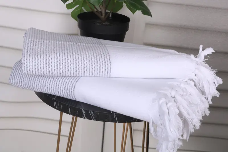 Personalized Turkish Towel, Custom Wedding Gift From Bridesmaid, Bachelor Party Gifts, 70x40 Cotton Striped Towel, Sand-free towel, Home Decor Gifts - 3
