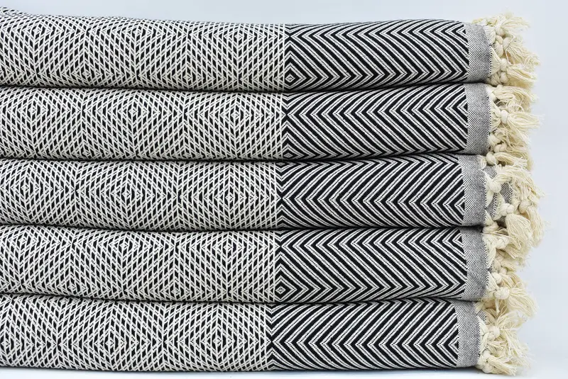 Organic Throw, Bridesmaid Gifts, Throw Blanket Couch, 92x80 Cotton Diamond Towel, Wedding Favors, First Wedding Anniversary Gift, Bridesmaid Gift