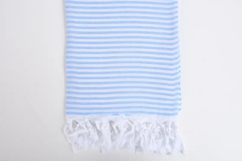 Quick-dry peshtemal, 68x36 Cotton Striped Towel, Embroidered Towel, Sand-resistant Turkish towel for the beach, Turkish Towel Beach, Peshtemal - 4
