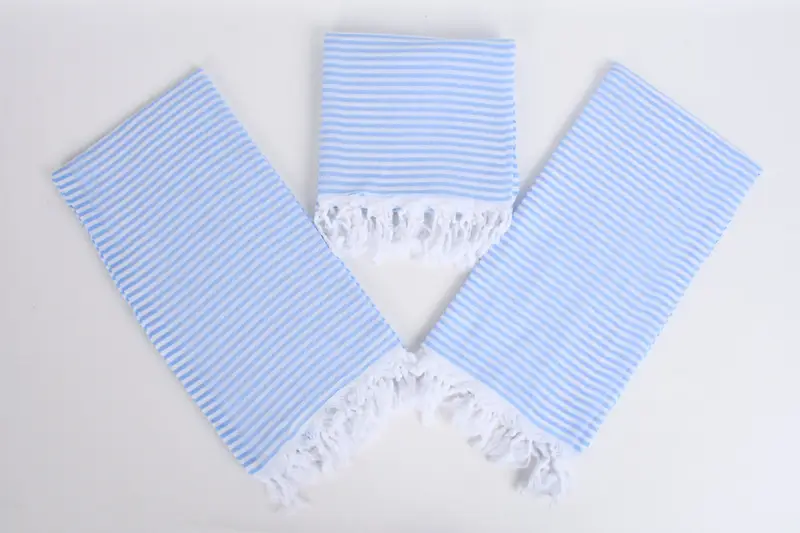 Quick-dry peshtemal, 68x36 Cotton Striped Towel, Embroidered Towel, Sand-resistant Turkish towel for the beach, Turkish Towel Beach, Peshtemal - 7