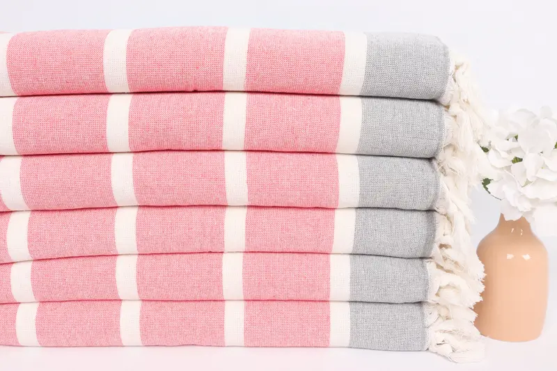 36x18 Cotton Striped Towel, Personalized Dish Towel, Customized Towels, Organic Tea Towel, Monogram Hand Towel, Personalized Kitchen Towel - 3