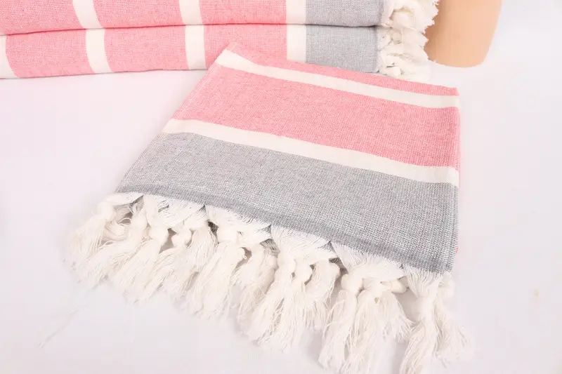 36x18 Cotton Striped Towel, Personalized Dish Towel, Customized Towels, Organic Tea Towel, Monogram Hand Towel, Personalized Kitchen Towel - 5