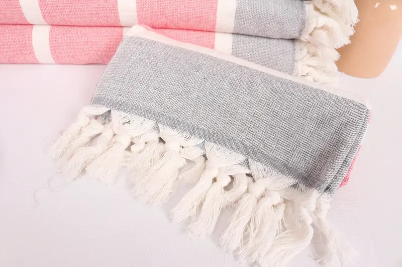 36x18 Cotton Striped Towel, Personalized Dish Towel, Customized Towels, Organic Tea Towel, Monogram Hand Towel, Personalized Kitchen Towel - 4