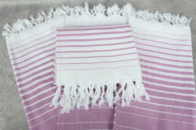 Holiday Towel, 70x36 Cotton Striped Towel, Soft towel, Personalized Gift For Her, Bachelorette Party Favors, Housewarming Gift, Gift For Wedding Day - 4