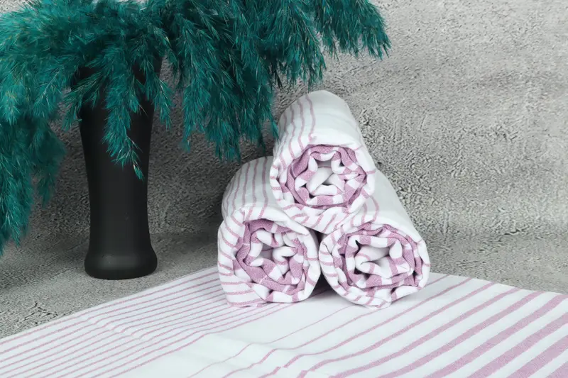 Holiday Towel, 70x36 Cotton Striped Towel, Soft towel, Personalized Gift For Her, Bachelorette Party Favors, Housewarming Gift, Gift For Wedding Day - 7