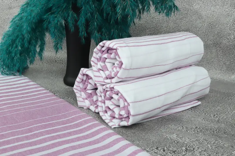 Holiday Towel, 70x36 Cotton Striped Towel, Soft towel, Personalized Gift For Her, Bachelorette Party Favors, Housewarming Gift, Gift For Wedding Day - 8